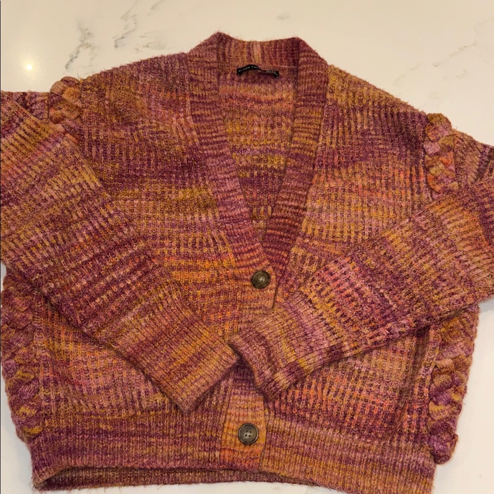 Fun Pink & Orange Knit Cardigan